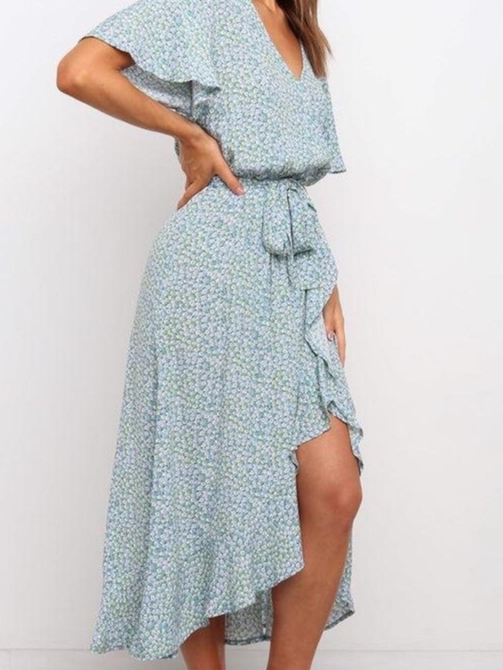 Petal & Pup - Issie Dress wrap floral midi dress - Picture 2 of 6